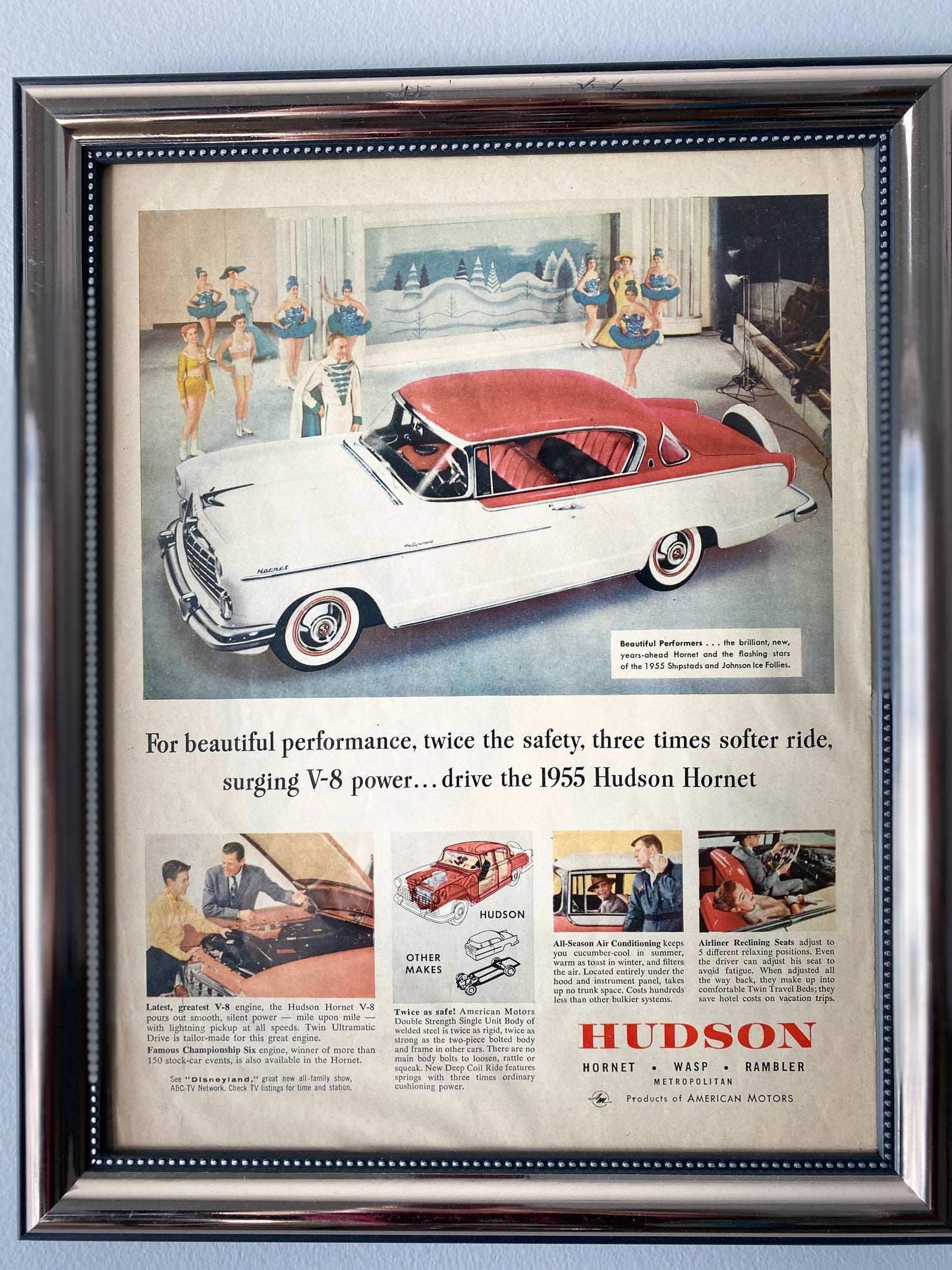 Mid 1950's Car Magazine Ads Set of 3