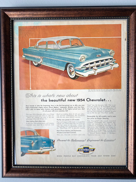 Mid 1950's Car Magazine Ads Set of 3