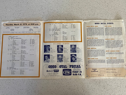 1974 Rodeo Royale Pamphlet