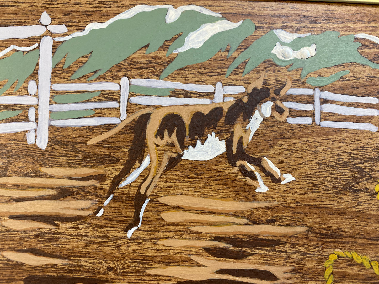 Painted Scarf Cowboy #3 on TV Tray