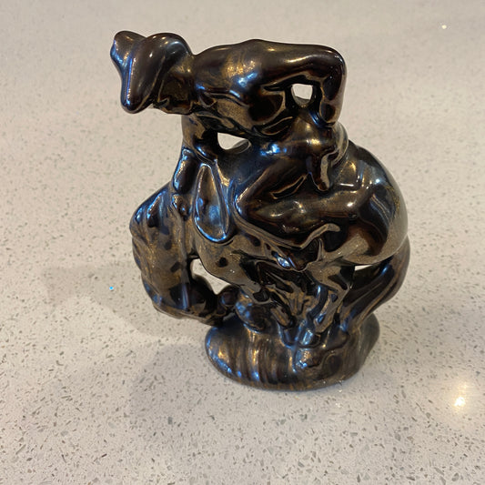 Bronze Ceramic Cowboy