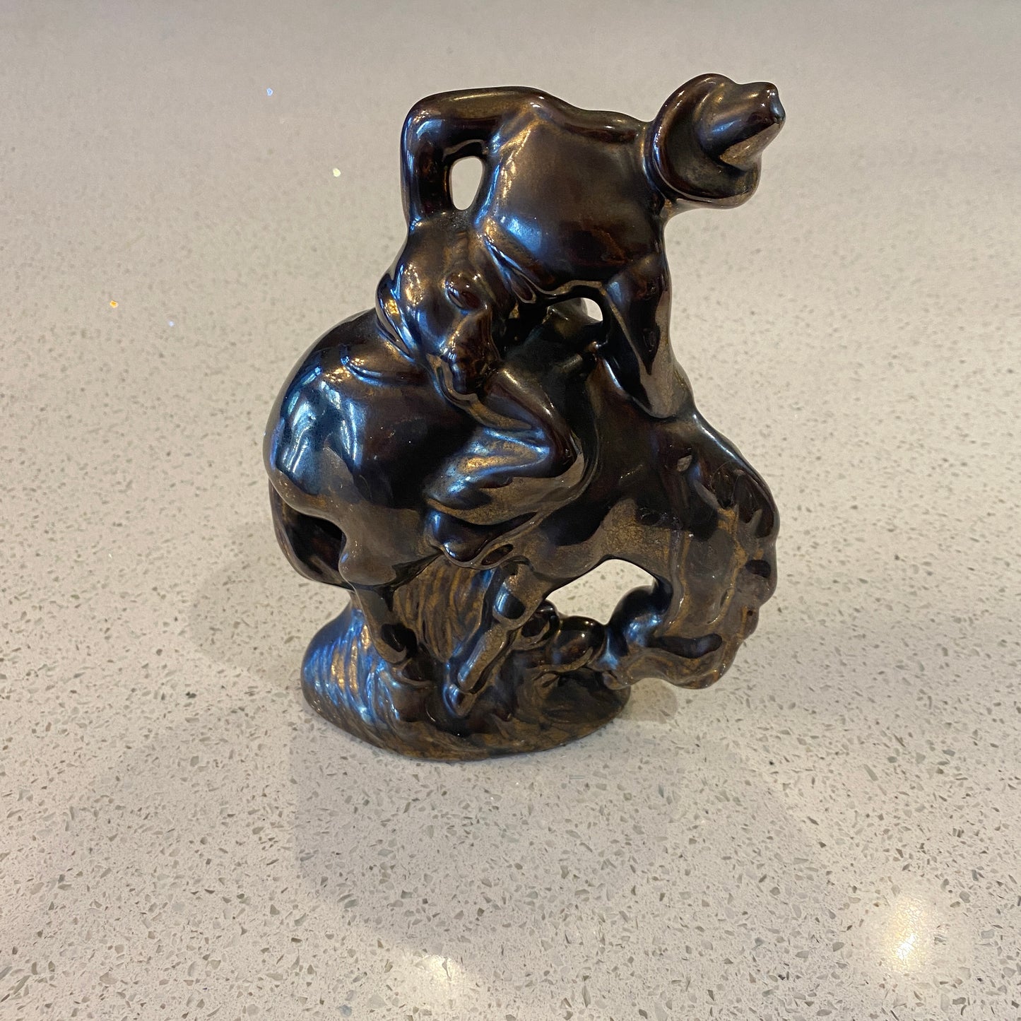 Bronze Ceramic Cowboy