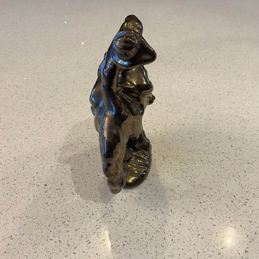 Bronze Ceramic Cowboy