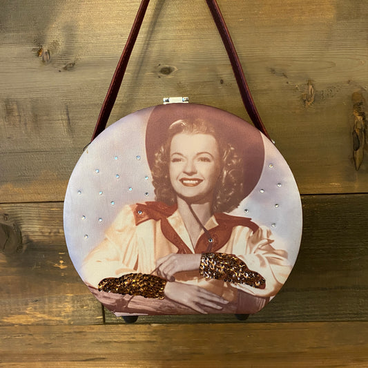 Dale Evans Sequined PillBox Handbag