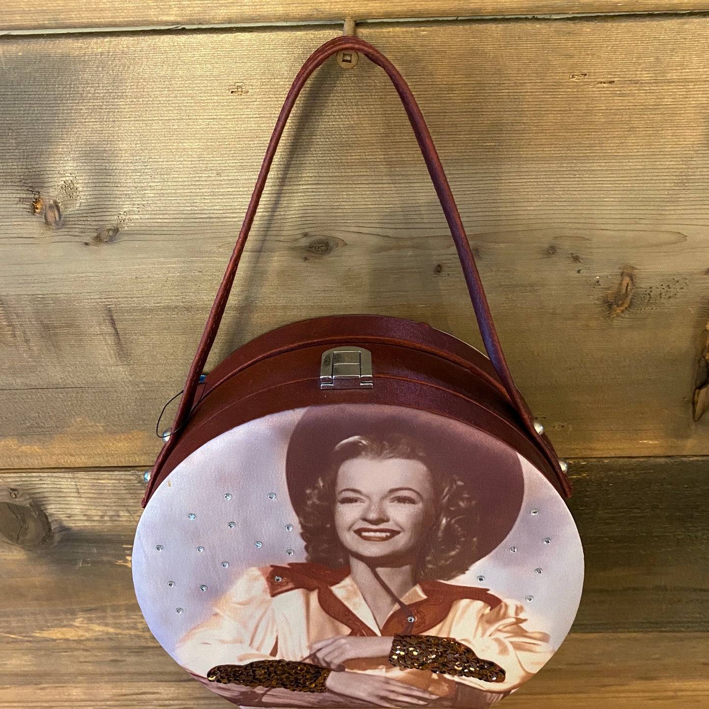 Dale Evans Sequined PillBox Handbag