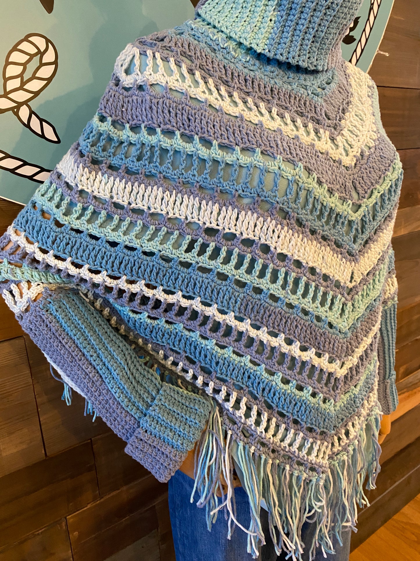 Icy Blue Poncho