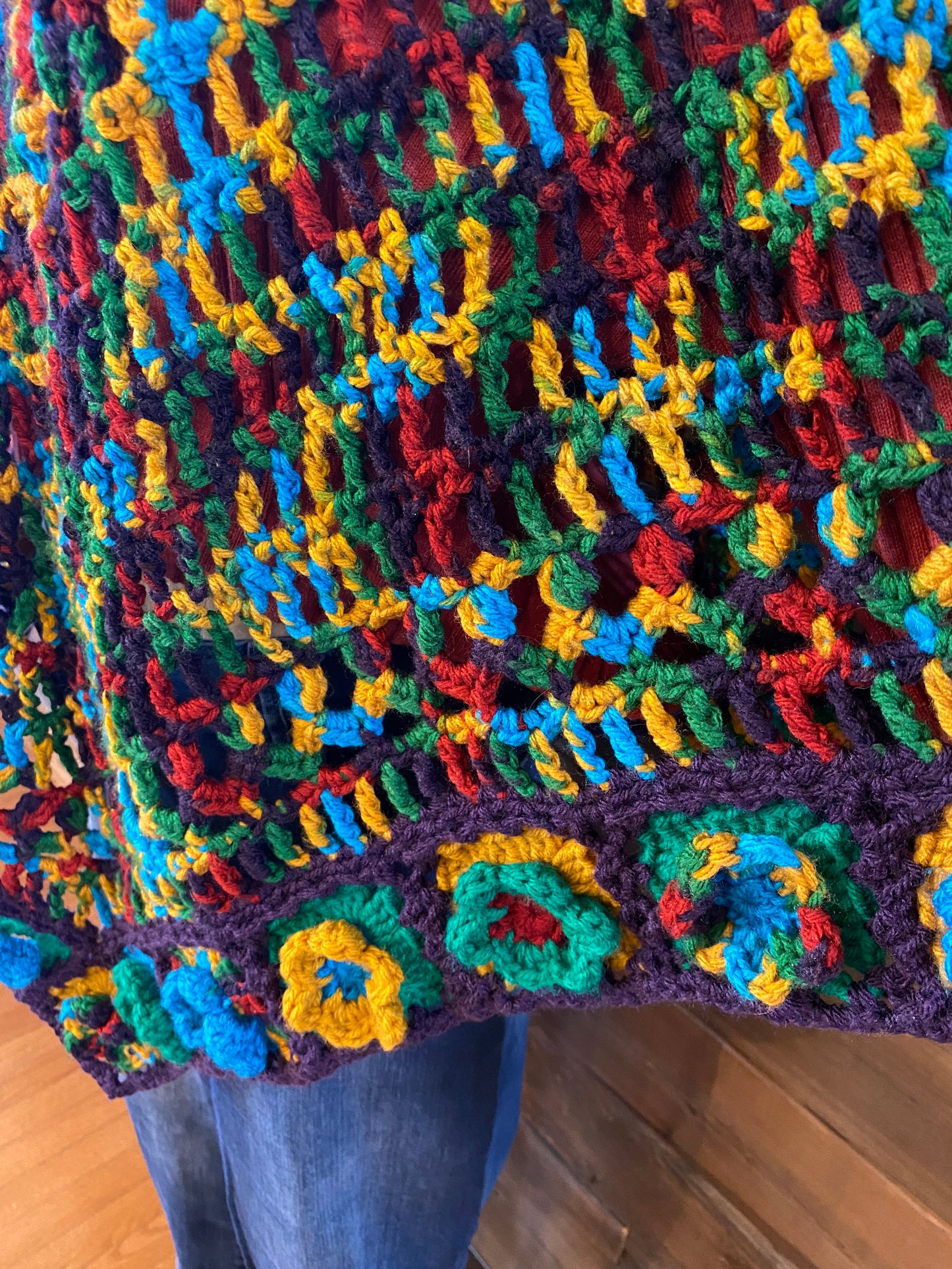 Granny Square Edge Poncho