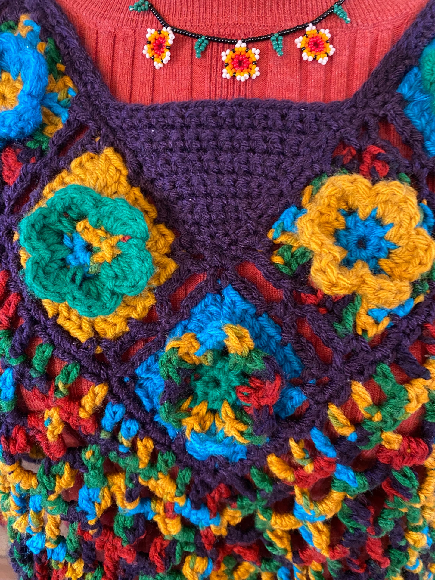 Granny Square Edge Poncho