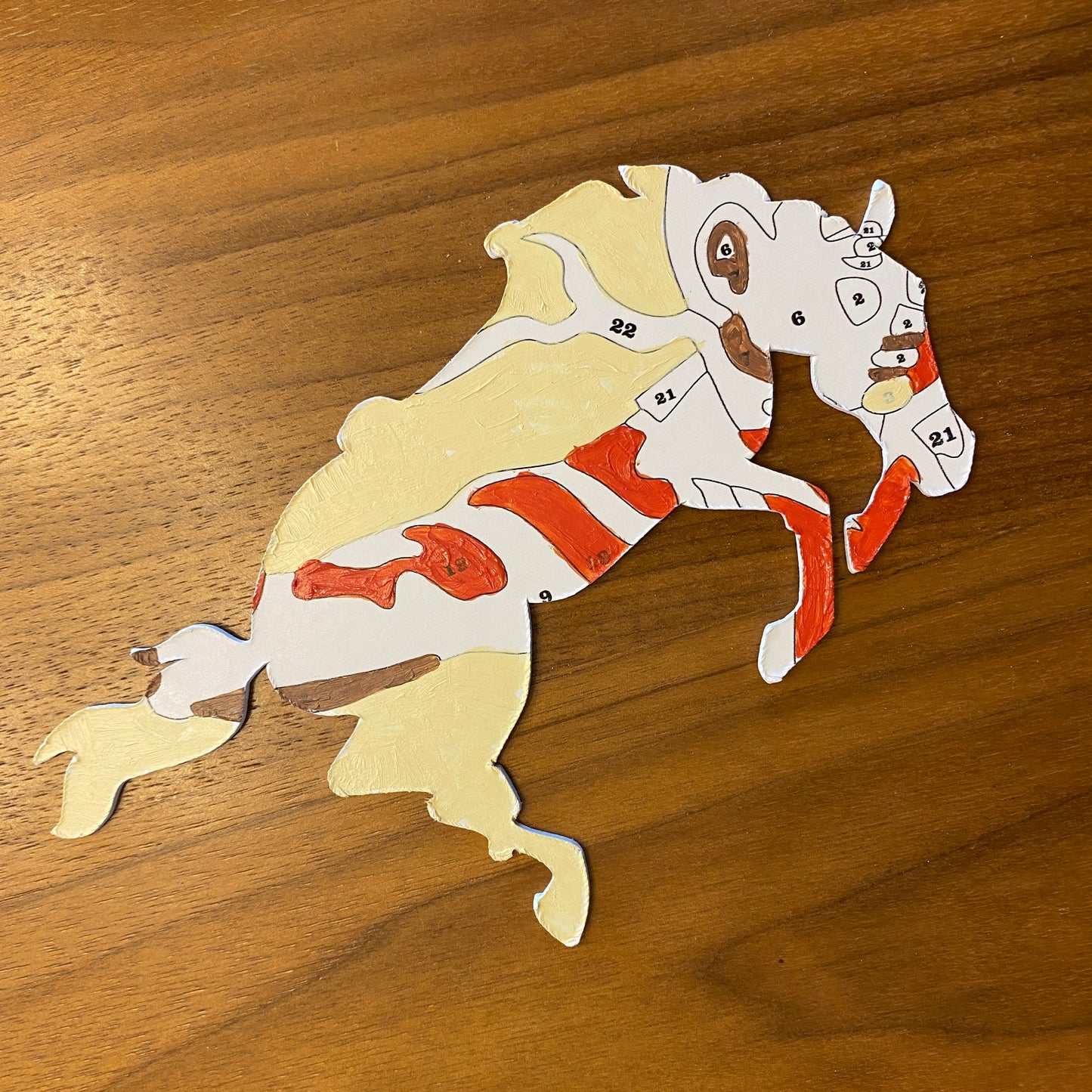 Hold 'Em Cowboy Paint By Number Outline Jigsaw