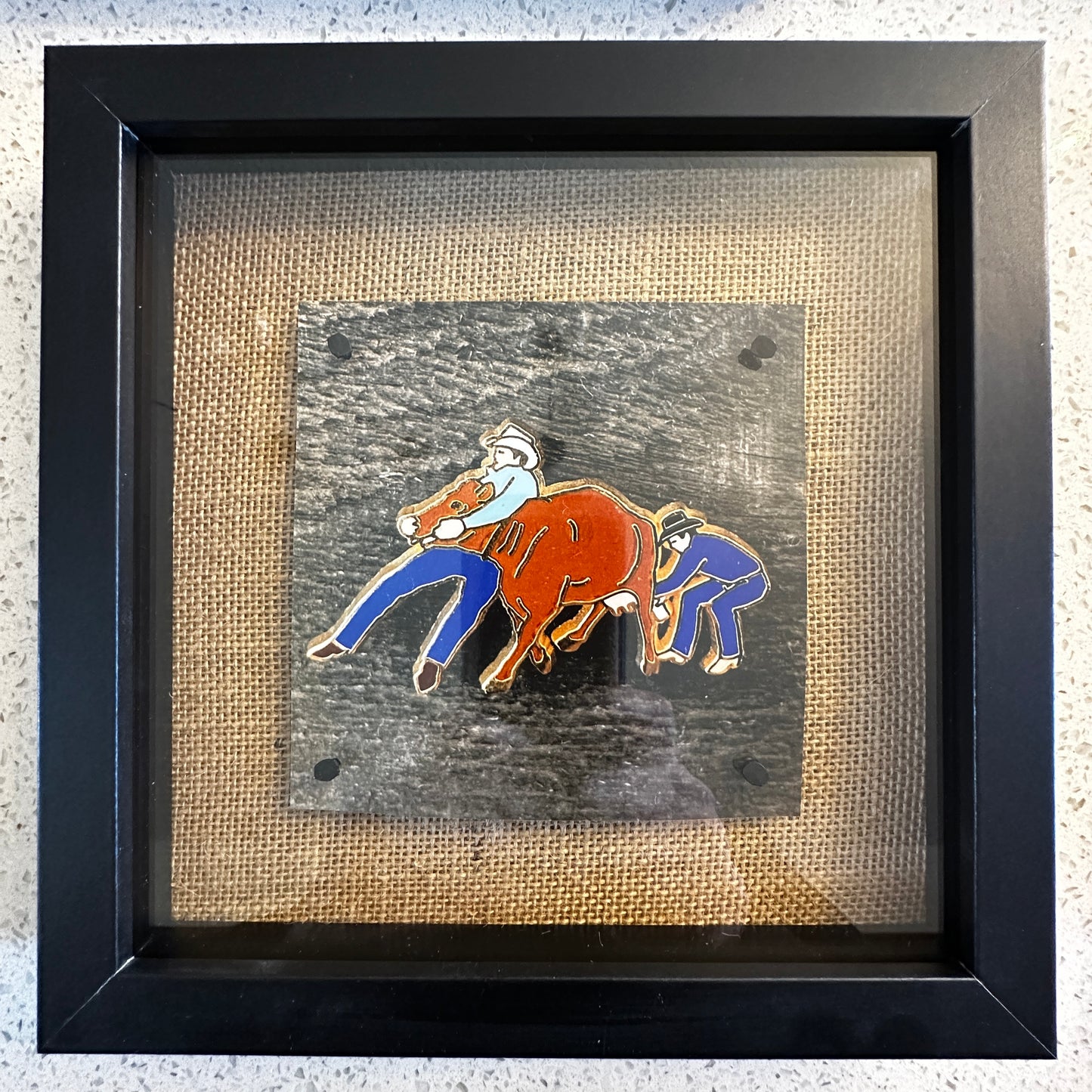 Box Framed Rodeo Pin Prints