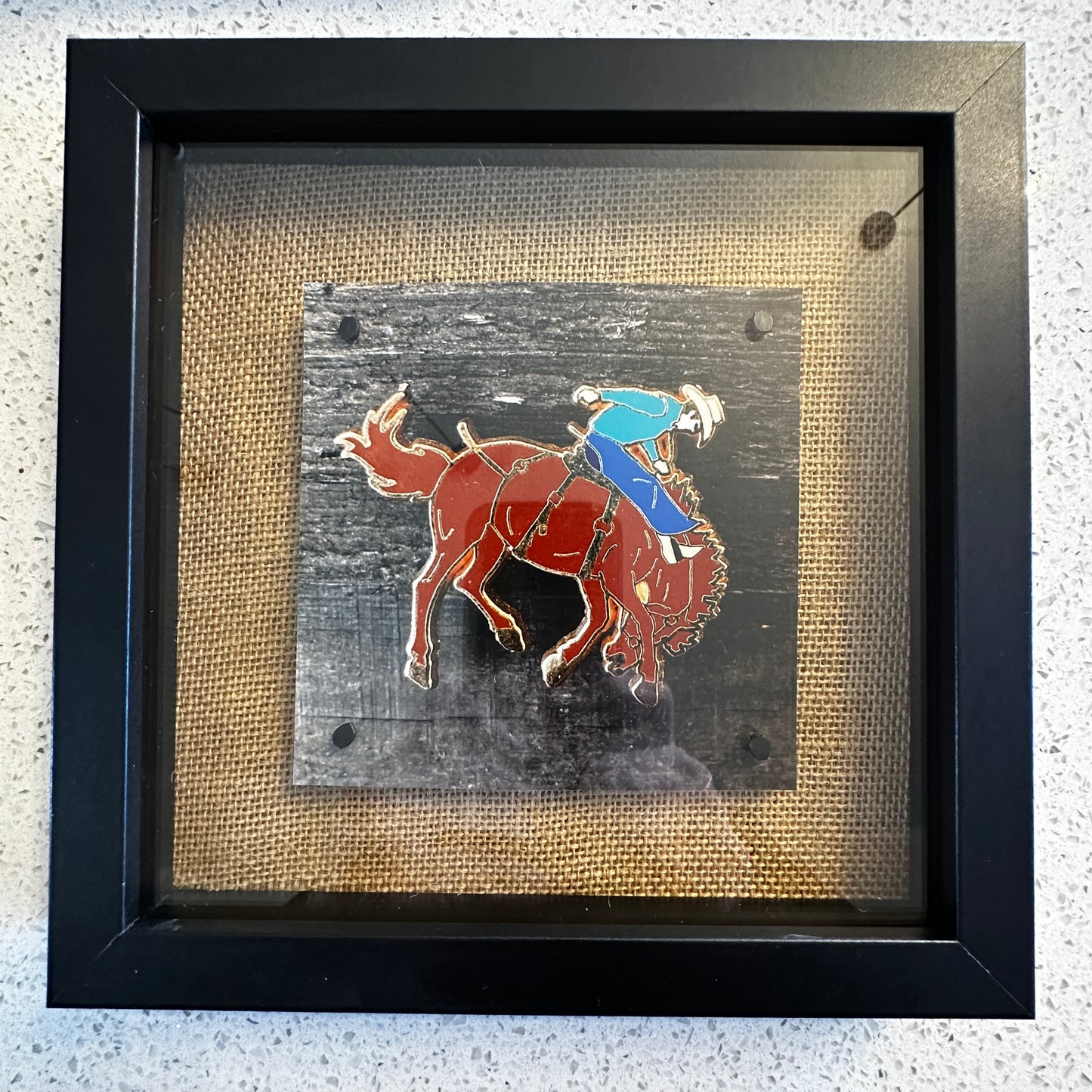 Box Framed Rodeo Pin Prints