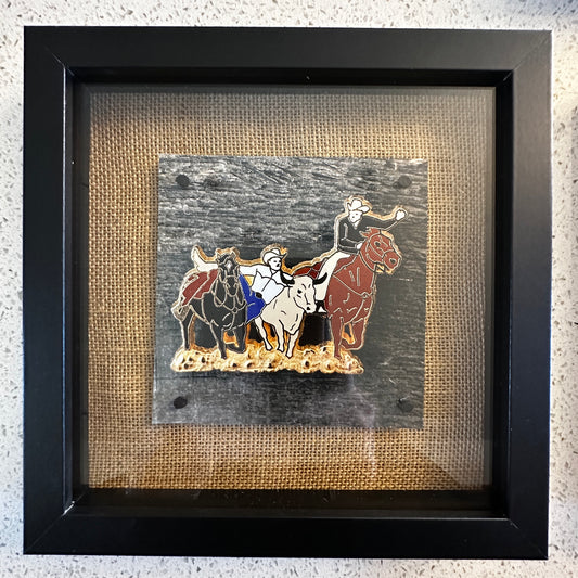 Box Framed Rodeo Pin Prints